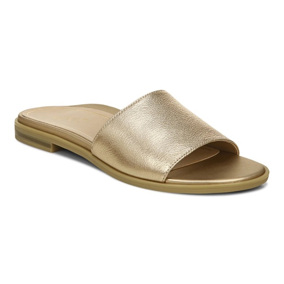 NEW VIONIC DEMI SLIDES SANDALS IN GOLD 10 - Picture 1 of 7